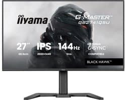 iiyama G-Master GB2741QSU-B1 Black Hawk - 27 inch - QHD - IPS - 144 Hz - Verstelbaar