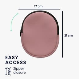 kwmobile hoes geschikt voor Anker Soundcore Q20i - 20 x 16 cm - Beschermhoes voor headset in donkerroze - Van neopreen — thumbnail 6