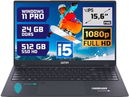 GMR - 15.6 Inch Full HD Laptop - Intel Core i5 - 24GB DDR5 RAM - 512GB SSD - Windows 11 Pro voor Thuis, Office en Studie notebook — thumbnail 1
