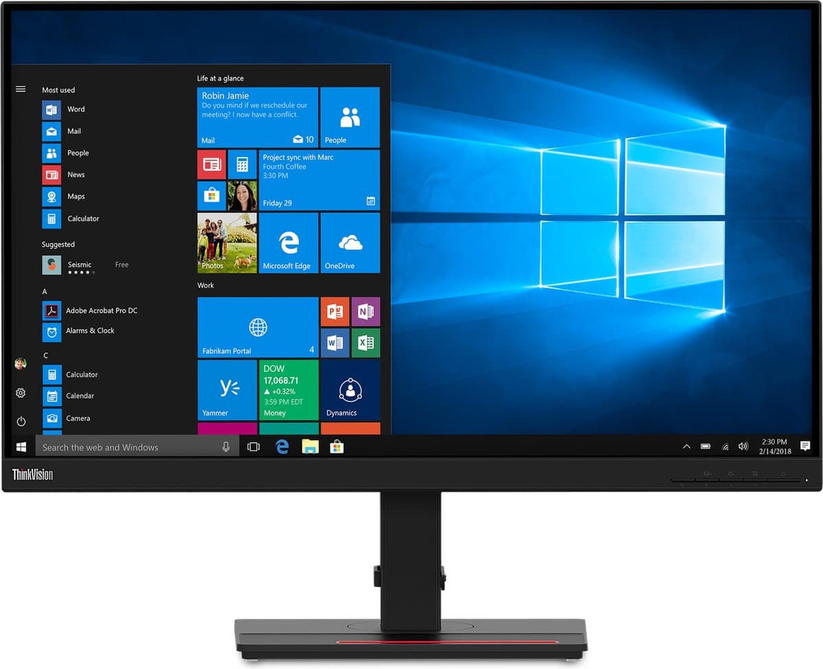 Monitor Lenovo ThinkVision T27q-20 - LED IPS LCD Monitor - 60hz - 27 inch — afbeelding 1