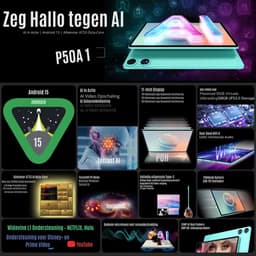 Teclast P50AI Android Tablet 11 inch 90Hz scherm AllWinner A733-AI octa-core (6GB + 10GB) Max. 16GB RAM 128GB LPDDR5 Wifi-6 7000mAh batterij AI tablet PC - Tablet With Case — thumbnail 5