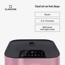 Klarstein mobiele airconditioner met luchtafvoerslang, 5-in-1 airconditioner, ventilator, luchtontvochtiger, luchtreiniger & nachtmodus, app-bediening, kleine & draagbare airconditioner voor thuis & op kantoor, 7000 BTU,9 kW voor 42 m² 48 dB — thumbnail 7
