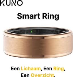 Kuno Smart Ring - Slimme ring - Smart Wearable - Health Ring - Slaap Tracker - Hartslagmeter - Stappenteller - Fitness en Activiteiten Tracker - Calorieen Bijhouden - Geen Abbonement - Waterdicht - voor Mannen en Vrouwen - Goud #11 — thumbnail 3