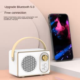 Hoogwaardige Retro Bluetooth speake - Bluetooth speaker - met Ultra Lange Batterijduur - Groente — thumbnail 3