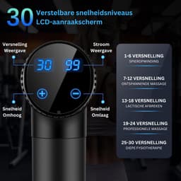 White-Label® Massage Gun Professioneel - Massage Apparaat - Theragun - Zwart — thumbnail 3