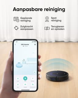 eufy G50 Hybride Robotstofzuiger met 4.000 Pa Sterke Zuigkracht, Dynamische Navigatie, Proontwarrende Kam, Rolborstel, Dweilpad voor Lichte Oppervlakte Reiniging, Ideaal voor Huisdierhaar, Harde Vloeren, Tapijt — thumbnail 6