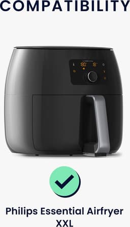 kwmobile heteluchtfriteuse beschermhoes geschikt voor Philips Essential Airfryer XXL - Kunststof hoes voor friteuse in lichtgrijs — thumbnail 4