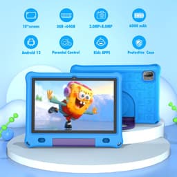 Lipa WQ01 kinder tablet Blue 10.1 inch - Kindertablet vanaf 3 jaar - Kindertablet 10 inch - Tablet kinderen - Android 15 tablet - 64 GB opslag - Groot scherm - Met spellen software - Play store - Ouder bescherming - Bescherming ogen - Met bumper — thumbnail 5