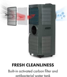 Klarstein mobiele airconditioner met luchtafvoerslang, 5-in-1 airconditioner, ventilator, luchtontvochtiger, luchtreiniger & nachtmodus, app-bediening, kleine & draagbare airconditioner voor thuis & op kantoor, 10000 BTU,9 kW voor 49 m² 50 dB — thumbnail 18