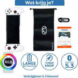 Draadloze Telefoon Controller geschikt voor Nintendo Switch, iPhone, Android, Cloud Streaming (PS5, Xbox Game Pass) - Bluetooth BackBone Draadloos - Turbo + Macro Knoppen - Accessoires — thumbnail 6