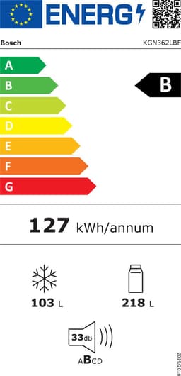 Bosch KGN362LBF - Serie 4 - Koel-vriescombinatie - Total no Frost; Nooit meer ontdooien - VitaFresh XXL 0°C: houd etenswaren langer vers met extra ruime vershoudlades- Energielabel B - RVS look — thumbnail 15