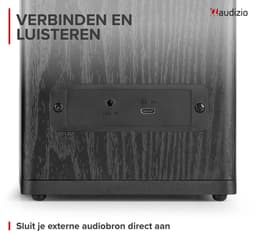 Draadloze speakers - Audizio BS20 speakerset - Luidspreker boxen met Bluetooth - Oplaadbare accu - Antraciet — thumbnail 7