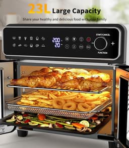 Grote Heteluchtfriteuse 23L met Mini-Oven Functie, 2600W en Touchscreen — thumbnail 6