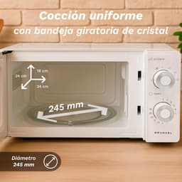 Magnetron met grill - Compacte oven - Snelle maaltijden - Veelzijdige kookopties - 20 liter inhoud - Wit — thumbnail 6