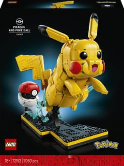 LEGO Pokémon Pikachu en Pokéball Bouwpakket voor Volwassenen en Woondecoratie - 72152 — thumbnail 1