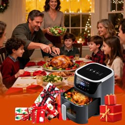 Waves- Airfryer - Airfryer oven - Airfryer XL - Friteuse - Zichtbare luchtfriteuse - Kleur zwart - Geschikt voor 4 tot 6 personen — thumbnail 5