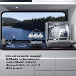 Aurixi® Mini Vaatwasser - Tafelvaatwasser - Vaatwasser - Wit - 54cm x 56cm x 5cm — thumbnail 4