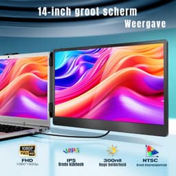 SVN®Professionele Portable Monitor Pro 2024 - Full HD - 13” / 16,5” Tri-Screen - Laptop Scherm Uitbreider - Zwart - ‎36cm x 21cm x 4cm — thumbnail 5
