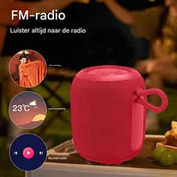 Draagbare Bluetooth Speaker- luidspreker - RGB-muzieklicht - Compact En IP4 Waterdichte-Bluetooth 5.3-Rood — thumbnail 4
