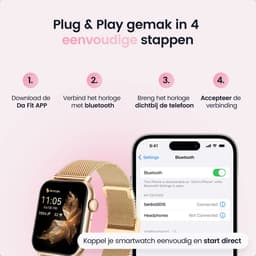 Siltcon® Seréa Smartwatch Dames - Horloge Dames - Stappenteller Horloge Dames - Hartslagmeter - Slaapmonitor - Saturatiemeter - Belfunctie - Geschikt voor iOS/Android - AMOLED - RVS - Elke pols - Incl. 5 Bandjes — thumbnail 13