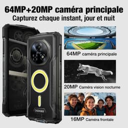 DOOGEE Fire 7 Pro Robuuste smartphone 5G - 32GB RAM - 256GB ROM - 13000mAh 33W - 6,56 inch - IP68/IP69K Outdoor Telefoons - Android 15 - Nachtzicht, Face ID, NFC, GPS, OTG - Zwart — thumbnail 7