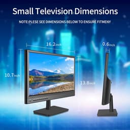 17 inch (43,2 cm) LED TV met 12V Aansluiting - HDMI, USB, VGA - Ideaal voor Caravan of Boot — thumbnail 4