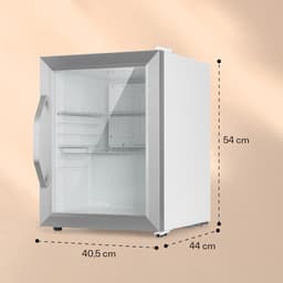Klarstein Flessenkoelkast Beersafe Crystal White bierkoelkast, drankkoelkast met glazen deur, koelkast, met een inhoud van 33 liter - LED - RVS - Touch - Bottle Cooler - Bierkoeler - Drankkoeler — thumbnail 6