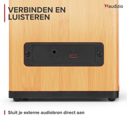 Draadloze speakers - Audizio BS20 speakerset - Luidspreker boxen met Bluetooth - Oplaadbare accu - Bamboe — thumbnail 7