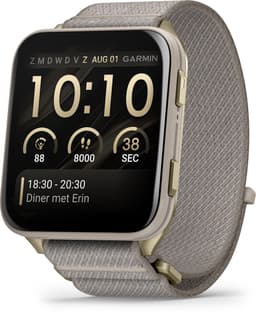 Garmin Venu X1 - GPS-smartwatch - 2-inch AMOLED-scherm - Goudkleurig/French Grey — thumbnail 3