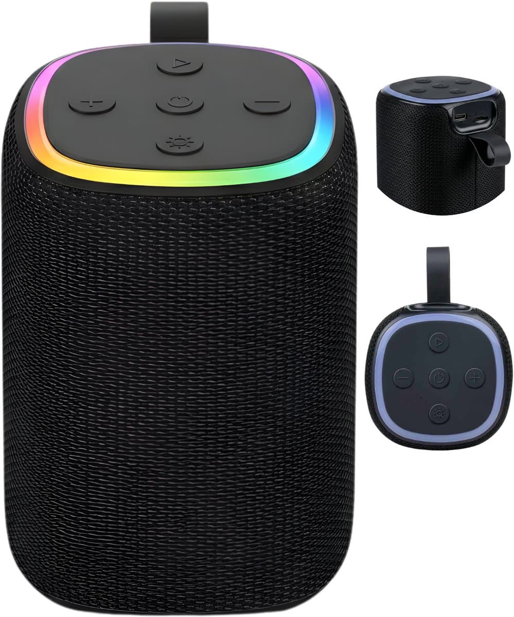 Lomera Bluetooth Speaker - Draadloze Speaker - Draagbare Bluetooth Speaker - Bluetooth Luidspreker - Draagbare Speaker - Mini Bluetooth Speaker - Bluetooth Speaker RGB - Bluetooth Speaker met RGB Verlichting — afbeelding 1