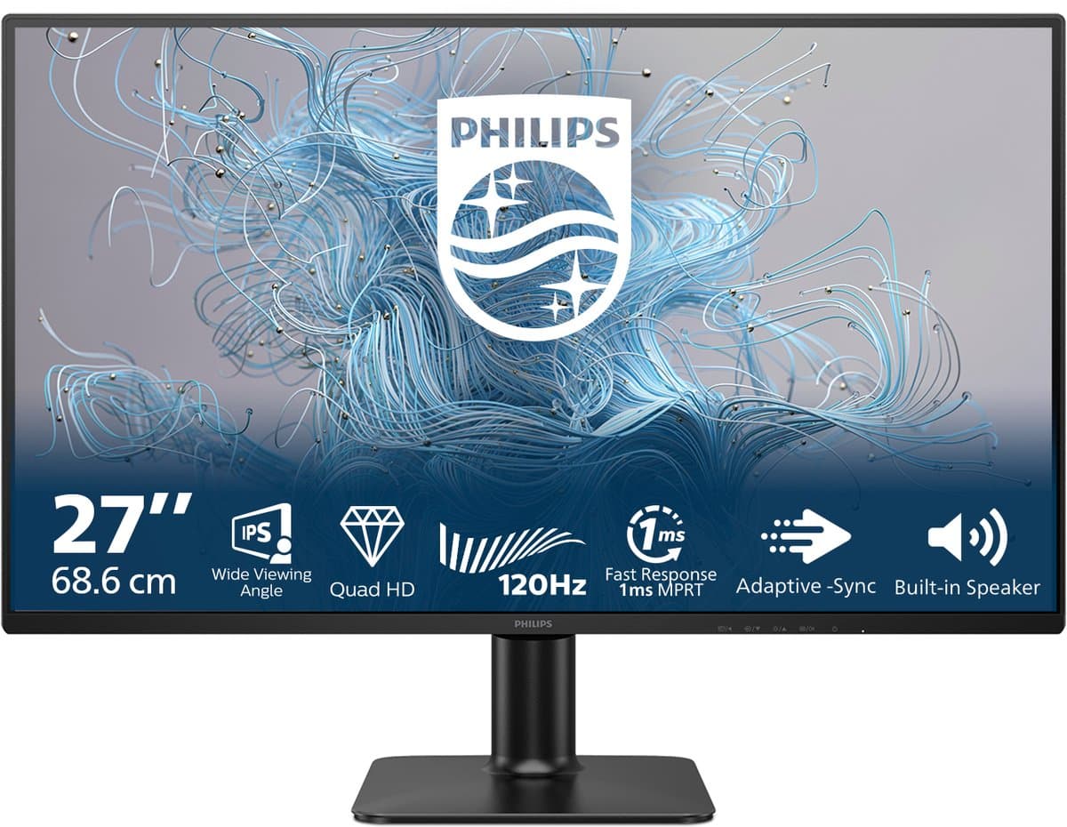 Philips 27E2N2500 - QHD IPS Monitor - 120hz - Allround Monitor - EasyRead Modus - 1ms - 27 inch — afbeelding 1