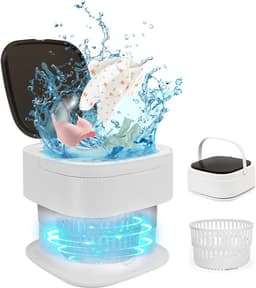 Mini Wasmachine met Centrifuge - Voor Kleine Wasgoed - Meerdere Programma's - — thumbnail 9
