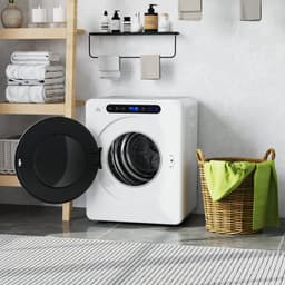 HOMCOM Laundry Dryer Edelstahl, ABS 49L x 43B x 61H cm Weiß — thumbnail 3