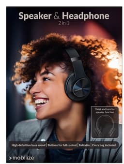 Mobilize Bluetooth Headphone with Speaker Function Black — thumbnail 3