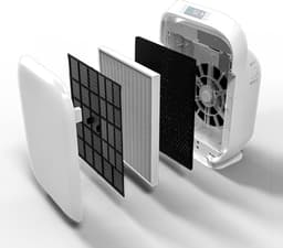 Haus & Luft - Luchtreiniger met HEPA filter - Werkt op WiFi/App - Air Purifier - 481m3/u - 4 snelheden - Geschikt voor ruimtes tot 50m² - Wit — thumbnail 5