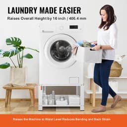 VEVOR Kledingdroger met Opbergvak, 28" x 28" x 16" Wasmachine Droger Standplatform, Universele Pasvorm, 500 lb Capaciteit, Multifunctionele Stalen Basis voor Wasmachine — thumbnail 6