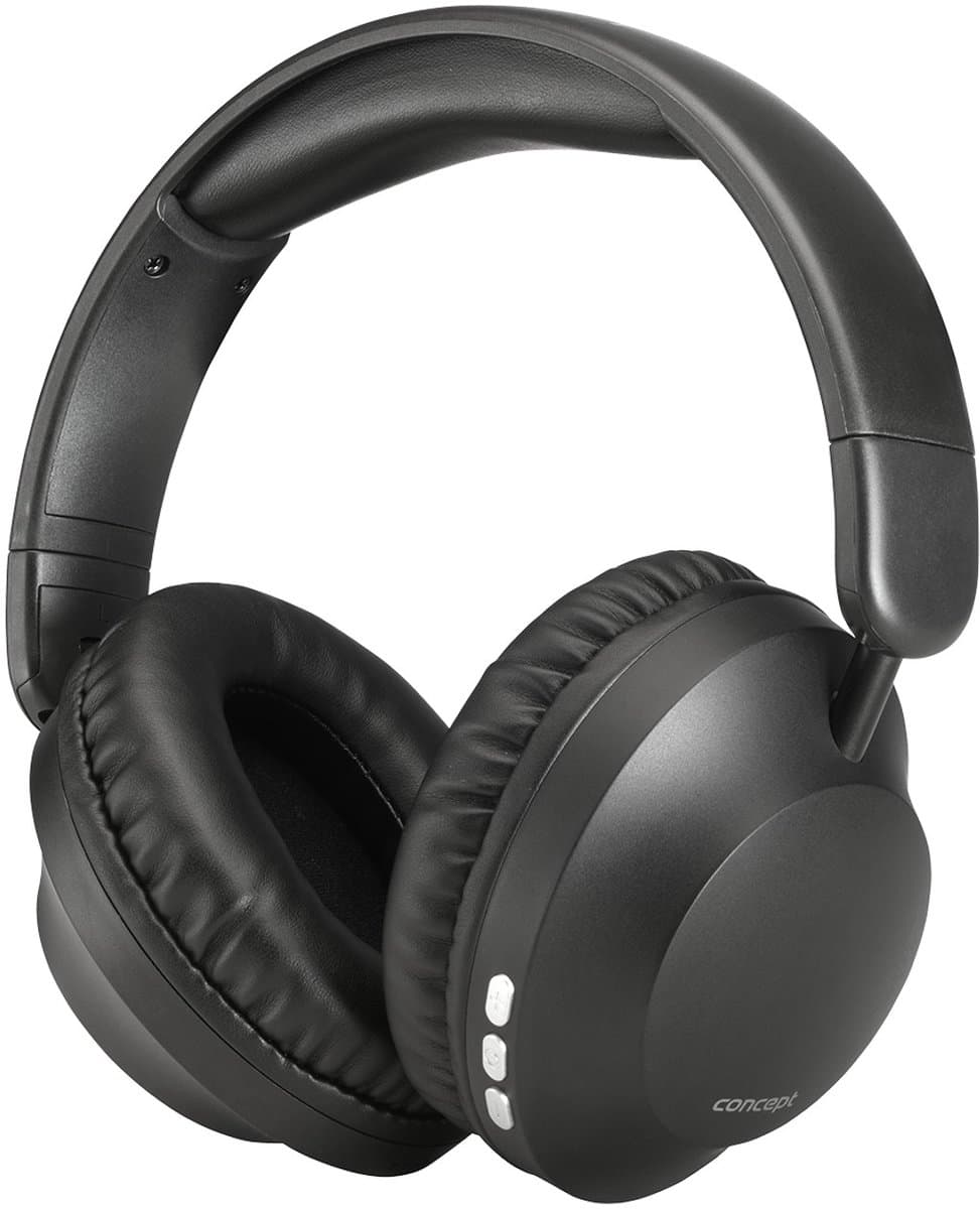 Concept HS4080 SoundJoy - Draadloze hoofdtelefoon voor in de oren - tot 45 uur - Bluetooth 6.0 - Actieve ruisonderdrukking tot 18 dB - Zwart — afbeelding 1