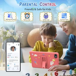 TABWEE K10 Tablet - 10.1 Inch FHD - 12GB RAM - 64GB ROM - SD 2TB - 5000 mAh - Android 15 - WiFi 6 - uitstekend cadeau voor kinderen - Roze — thumbnail 7