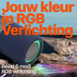 Xssive BSP05 Premium Bluetooth Speaker - 30W Vermogen - IPX6 Waterdicht - TWS Technologie - RGB Verlichting - Powerbank Functie - Blauw — thumbnail 6