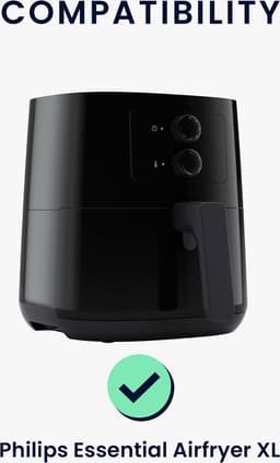 kwmobile heteluchtfriteuse beschermhoes geschikt voor Philips Essential Airfryer XL - Kunststof hoes voor friteuse - Paardenbloemen Liefde design — thumbnail 7