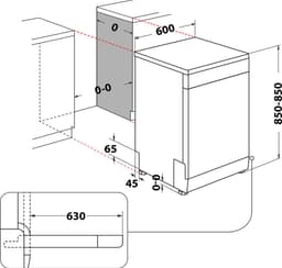 vaatwasser 60cm 15 couverts 41db RVS - whirlpool - W7FHS31S — thumbnail 9