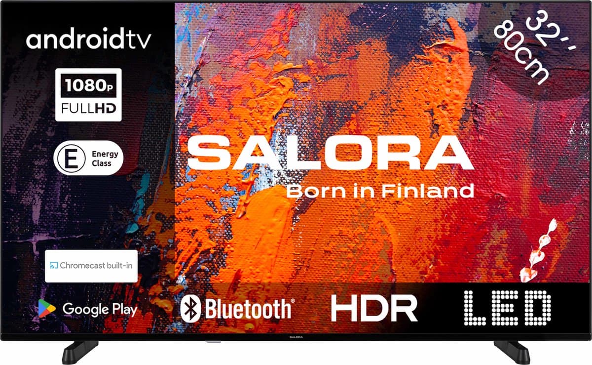 Salora 32FA550 tv 81,3 cm (32") Full HD Smart TV Wifi Zwart 250 cd/m² — afbeelding 1