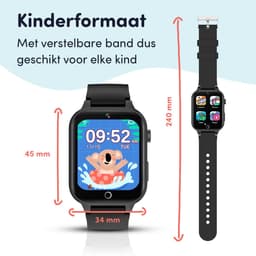 Keebies Smartwatch Kinderen - 5 t/m 12 jaar - Incl. Camera en 26 Kids Spelletjes - 512MB Geheugen - USB Oplaadbaar kinderhorloge - Jongen / Meisje - Zwart — thumbnail 9