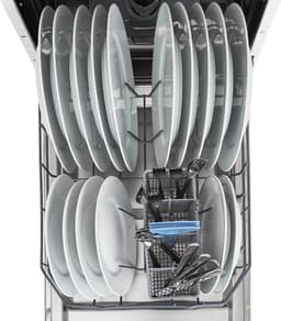 Inventum IVW4508A smalle inbouw vaatwasser - 10 couverts - Volledig integreerbaar - 45 cm breed - Bestekmand - 6 programma’s - Max nishoogte 87 cm - Startuitstel - Energielabel D — thumbnail 6