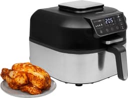Princess Airfryer Grill XXL 182092 - 2 in 1 Grill en Heteluchtfriteuse - Temperatuurmeter - Groot 5.6 liter - 265 graden - 4 voorgeprogrammeerde programma's - RVS/Zwart — thumbnail 4