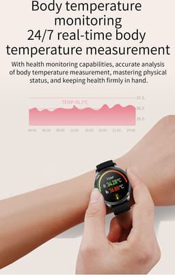 Darenci Smartwatch Flair Pro  - Smartwatch dames -Smartwatch heren -Activity Tracker- Touchscreen -Bluetooth bellen -Met extra bandje -Horloge -Stappenteller -Bloeddrukmeter -Verbrande calorieën -Zuurstofmeter -Spatwaterdicht -Roségoud/Roze — thumbnail 15