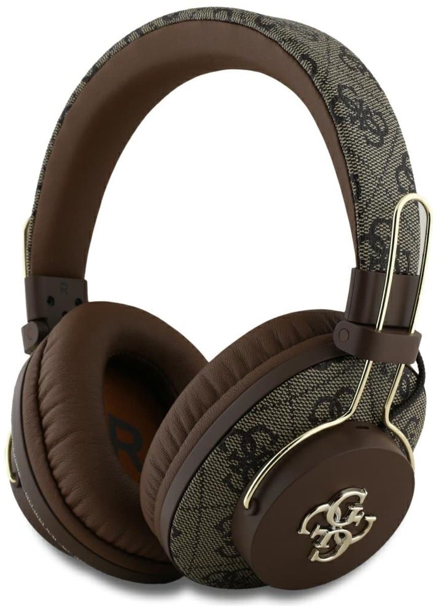 Guess ENC - Koptelefoon - Bluetooth - Metalen Afwerking - 4G Logo - Bruin — afbeelding 1