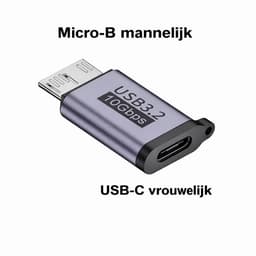 USB-C naar Micro USB 3.0 Adapter – 2 Stuks – 10Gbps – Voor Externe Harde Schijf HDD/SSD – Verloopstekker – Geschikt voor Externe Harde Schijf / Seagate / WD / My Passport / Laptop / MacBook / Tablet — thumbnail 7