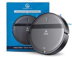 CleanWise Henk Robotstofzuiger Pro – Nederlands Product – Voor Huisdieren – Met Dweilfunctie & Laadstation – Dweilrobot – 4500 Pa – HEPA 14 – Ultra dun 7,4 cm – App & Spraakbediening – Voor Huisdierharen, Harde Vloeren & Tapijt