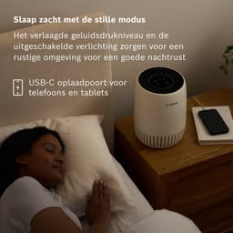 Bosch Air 1000 Luchtreiniger – Verwijdert verontreinigingen, inclusief luchtfilter en stille modus (< 25 dB(A)) – voor oppervlakken tot 23 m² – met automatische modus CADR 100 m³/h — thumbnail 6